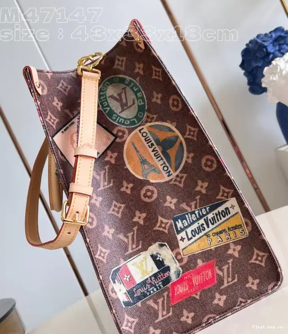 First bag ru BAG-43*33*18.5cm TOTE Voyage VUITTON ONTHEGO LOUIS 0511
